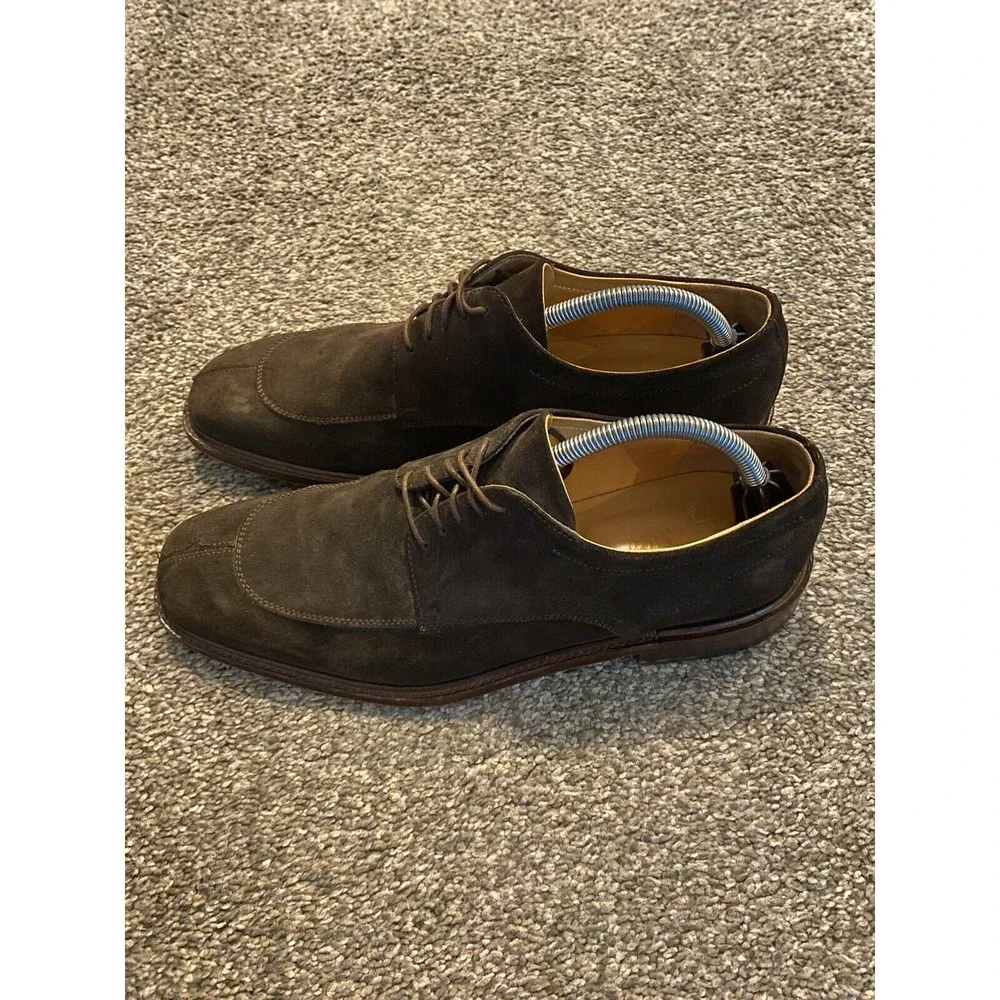 Salvatore‎ Ferragamo Men's Size 9  Dress Shoes Brown Lace Up Oxford Derby Suede